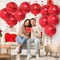 Huge Metallic Red Balloons - 22 Inch, Pack of 12 | Round 4D Mylar Balloon for Casino Theme Party, Red Party Decoration | Patriotic Party Decorations, Birthday, Anniversary, Graduation Decor